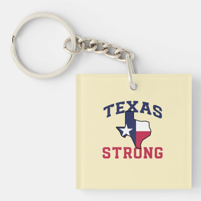 The Patriot Country Texas Strong Acrylic Keychain  (Front)