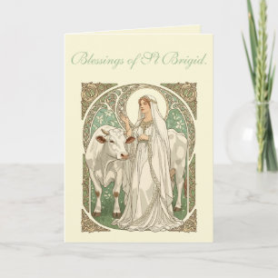 The Patron Saint of Dairy Workers St Brigid Card