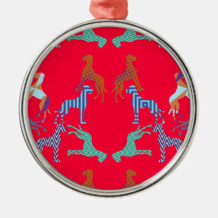 the pattern Great Dane pattern Metal Tree Decoration