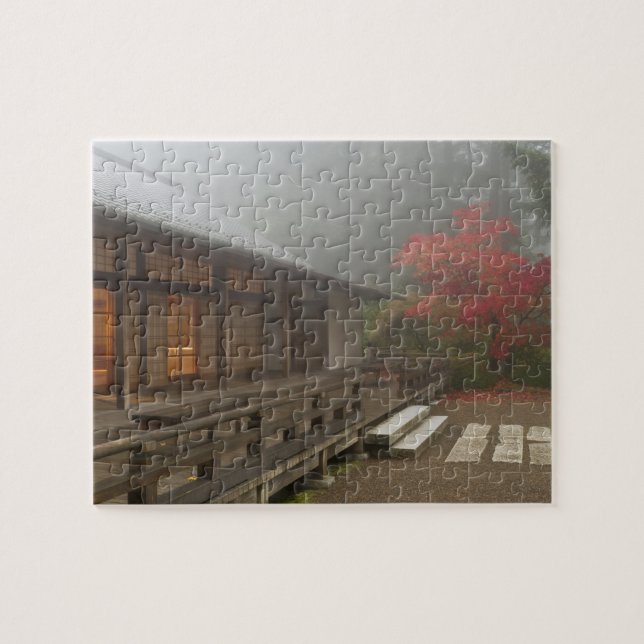 The pavilion at the Portland Japanese Garden Jigsaw Puzzle (Horizontal)