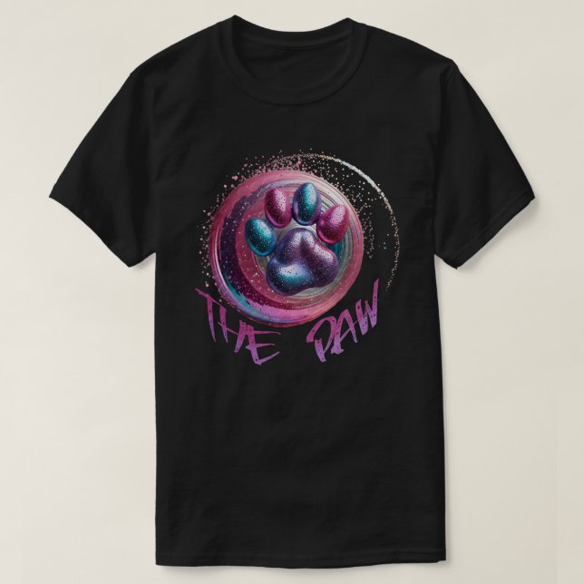 The Paw Glitter-Look T-Shirt (Design Front)