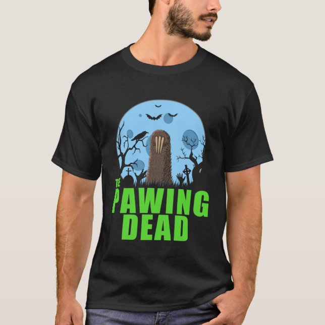 The Pawing Dead  Zombie Sloth Paw Halloween Costum T-Shirt (Front)