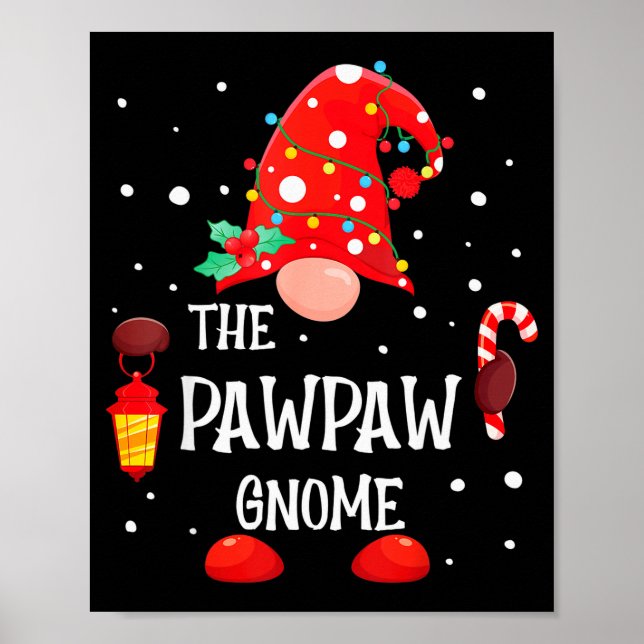 The Pawpaw Gnome Matching Family Christmas Gnome P Poster (Front)