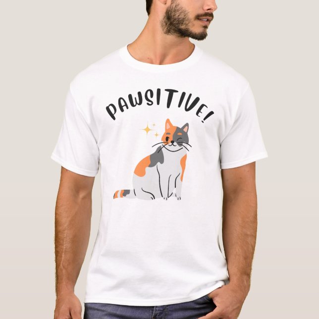 The PAWSITIVE Cat - Men's T-Shirt (Front)