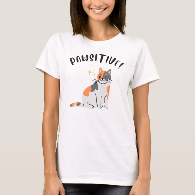 The PAWSITIVE Cat - Women's T-Shirt (Front)