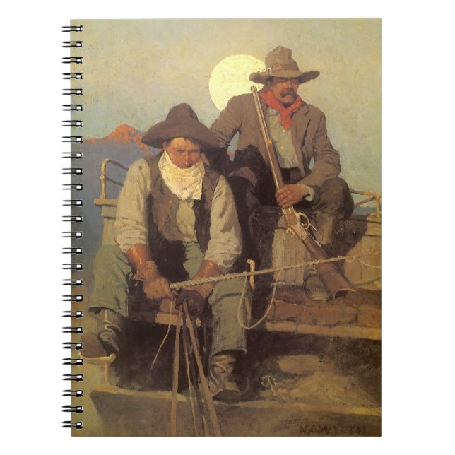 The Pay Stage by NC Wyeth, Vintage Cowboys Notebook (Front)
