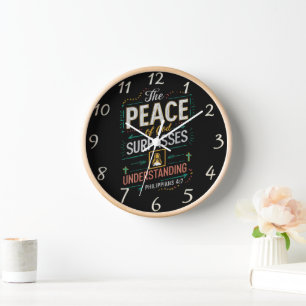 The peace of God surpasses understanding. Clock