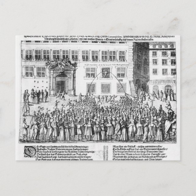 The Peace of Nuremberg, 25th September 1649 Postcard (Front)