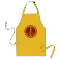 The Peace Stache apron - choose style, colour
