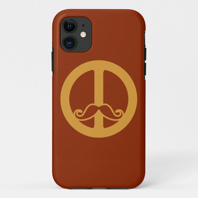 The Peace Stache custom iPhone case (Back)