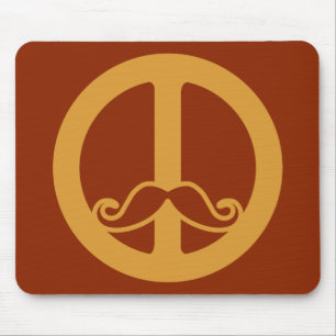 The Peace Stache custom mousepad