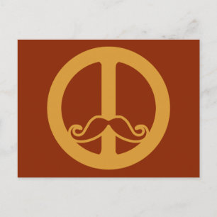 The Peace Stache custom postcard