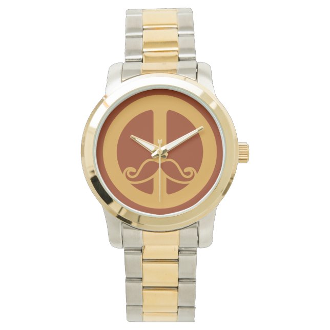The Peace Stache custom watches (Front)