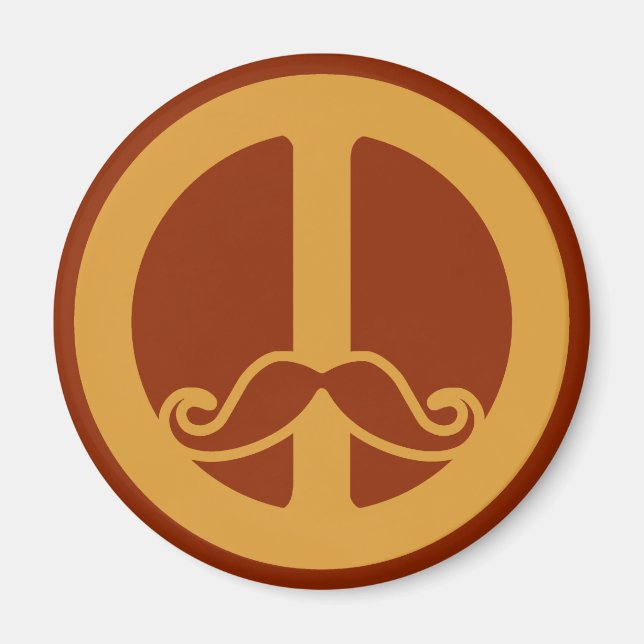 The Peace Stache magnet (Front)