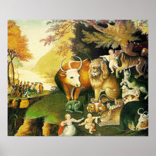 THE PEACEABLE KINGDOM by E. Hicks Poster