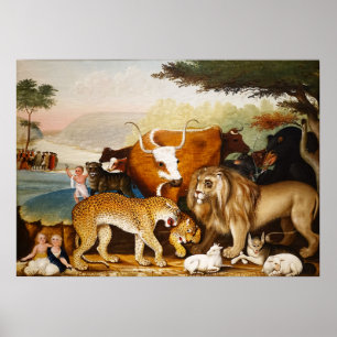 The Peaceable Kingdom by Edward Hicks Poster
