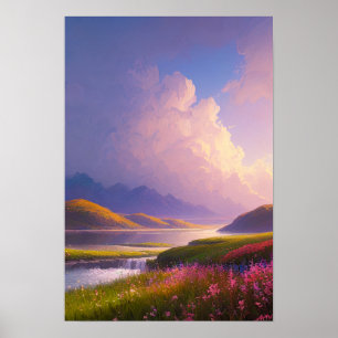The Peaceful Valley Waters Poster