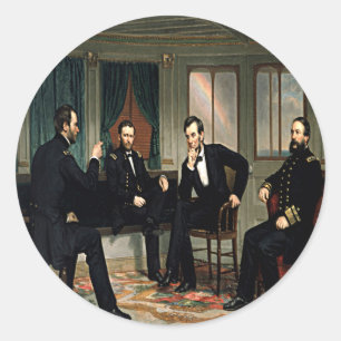 The Peacemakers Painting of 1868 Classic Round Sticker
