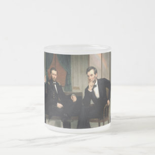 The Peacemakers with Abraham Lincoln Frosted Glass Coffee Mug