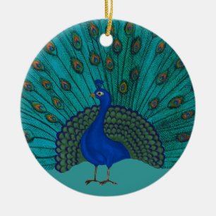 The Peacock Ceramic Tree Decoration