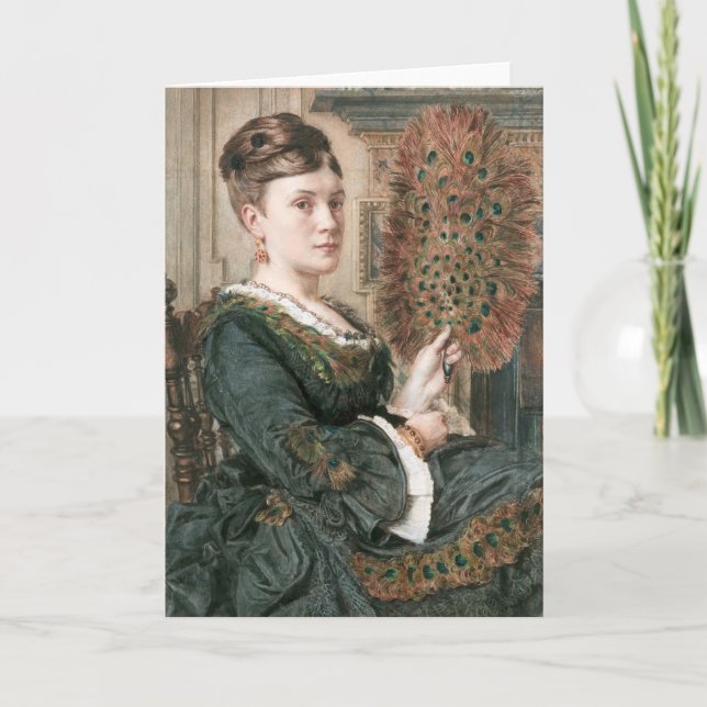 The Peacock Fan | Edward John Poynter Card (Front)