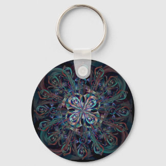 The Peacock Flower Key Ring