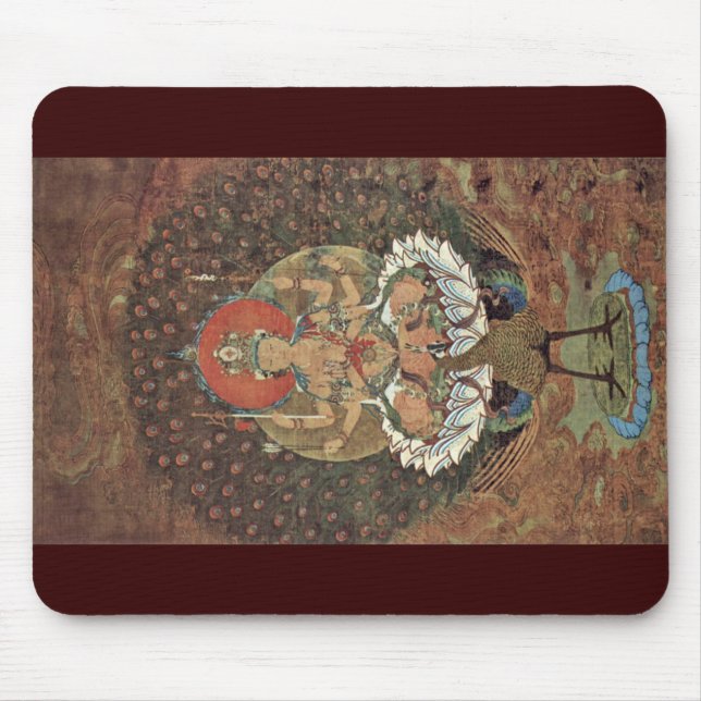 The Peacock King, Sanskrit: Mayuraraja Mouse Mat (Front)