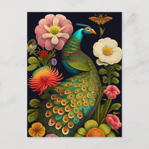 The Peacock Modern Haeckel Postcard