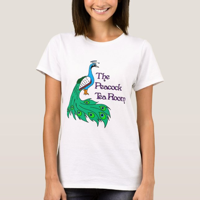 The Peacock Tea Room Logo Ladies T shirt (Front)