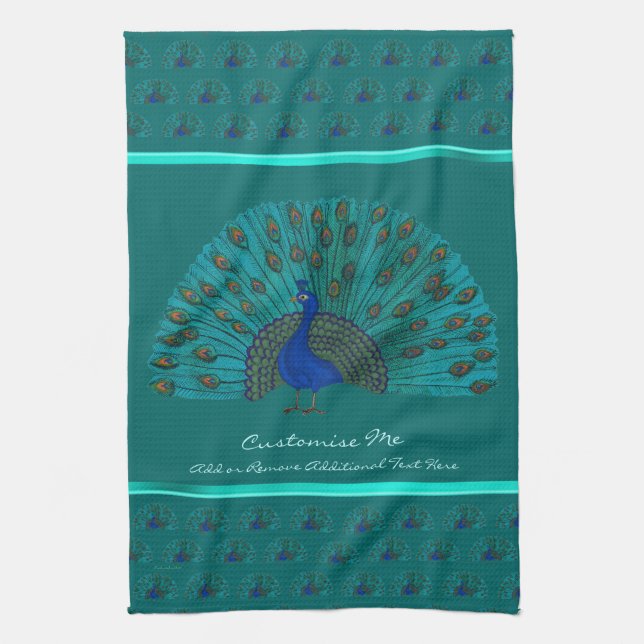 The Peacock Tea Towel (Vertical)