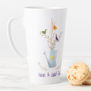 The Peacock, The Duck And The Chick Latte Mug