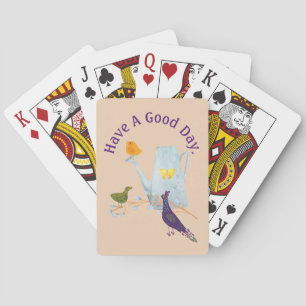 The Peacock, The Duck And The Chick Playing Cards