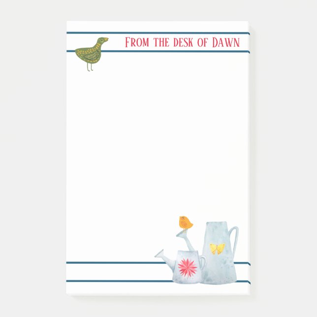 The Peacock, The Duck And The Chick Post-it Notes (Front)