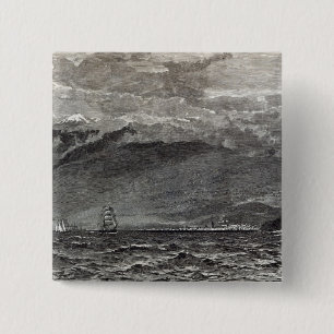 The Peak of Teneriffe, Sante Cruz 15 Cm Square Badge