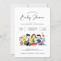 The Peanuts Gang - Baby Shower Invitation