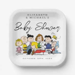 The Peanuts Gang   Baby Shower Paper Plate