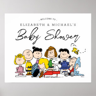 The Peanuts Gang Baby Shower Welcome Poster