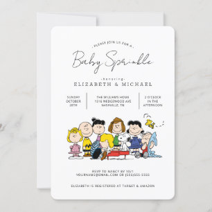 The Peanuts Gang - Baby Sprinkle Invitation