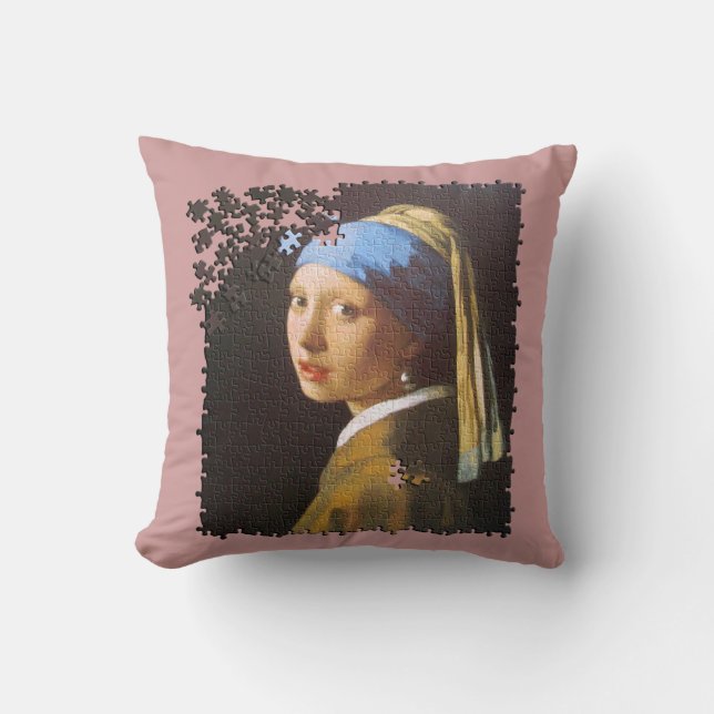 The Pearl Earring puzzle Cushion (Front)