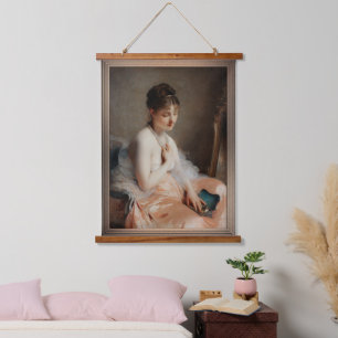 The Pearl Necklace by Charles Chaplin Hanging Tapestry