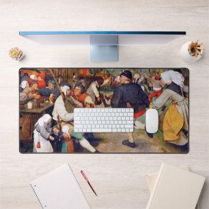 The Peasant Dance, Pieter Bruegel Desk Mat