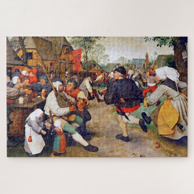 The Peasant Dance, Pieter Bruegel Jigsaw Puzzle (Horizontal)