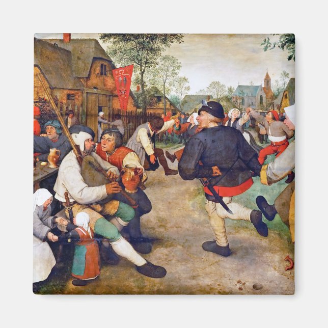 The Peasant Dance, Pieter Bruegel Magnet (Front)