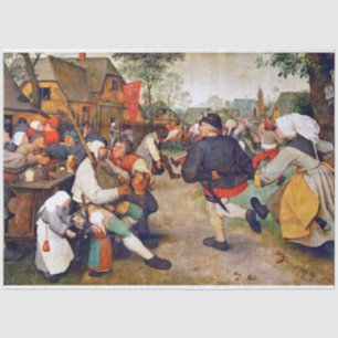 The Peasant Dance, Pieter Bruegel Tissue Paper