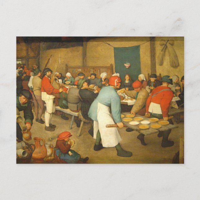 The Peasant Wedding - 1568 Postcard (Front)