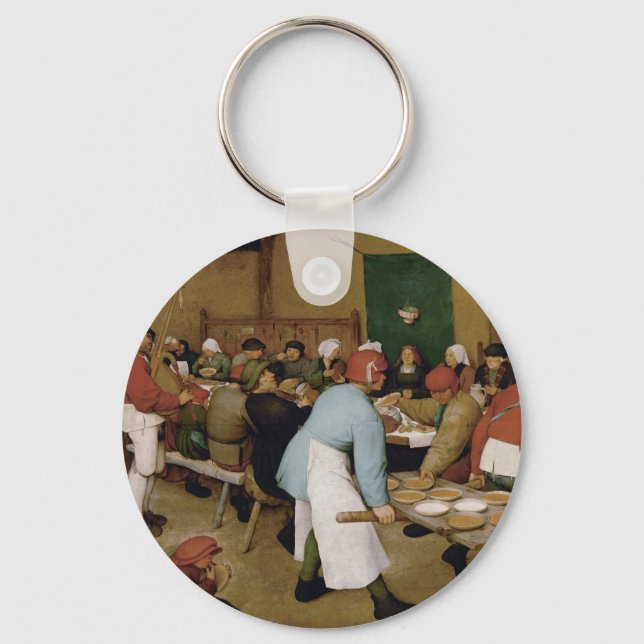 The Peasant Wedding by Pieter Bruegel the Elder Key Ring (Front)