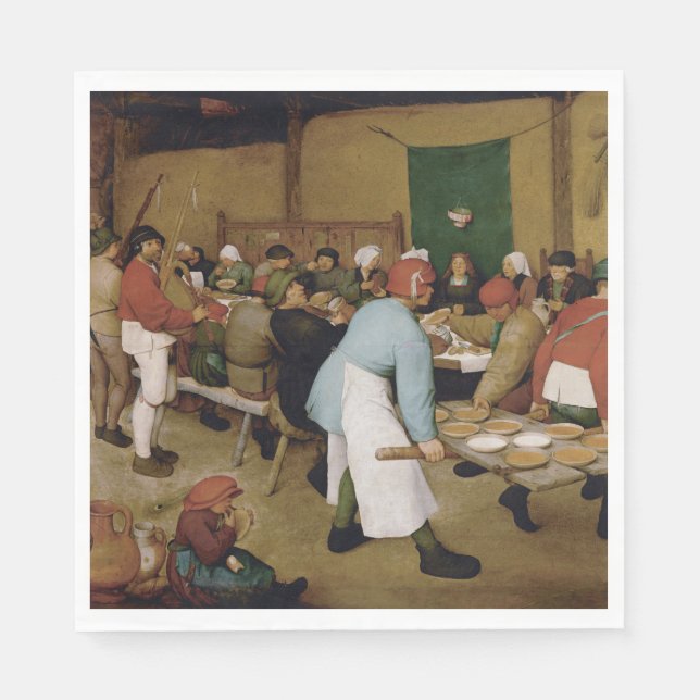 The Peasant Wedding by Pieter Bruegel the Elder Napkin (Front)