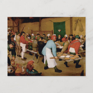 The Peasant Wedding by Pieter Bruegel the Elder Postcard