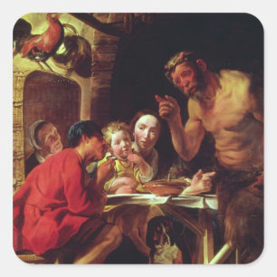 The Peasants and the Satyr Square Sticker