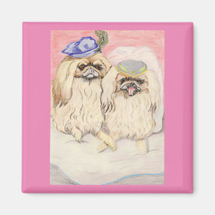 The Pekingese Couple Magnet